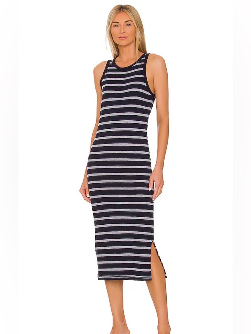 Michael Stars Ruby Dress in Admiral & Heather Grey